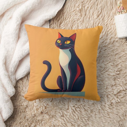 不思議な猫 クッション (ブランケット)