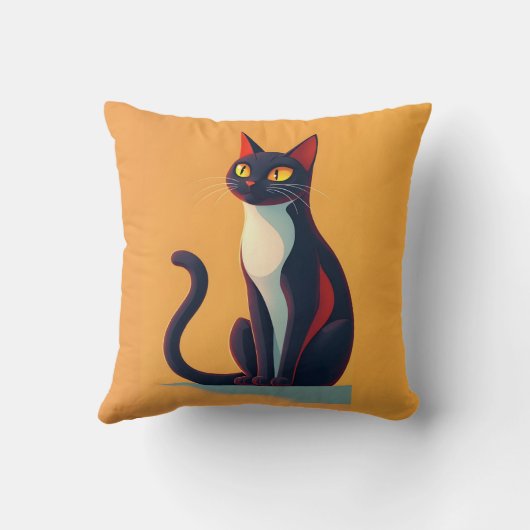 不思議な猫 クッション (裏面)