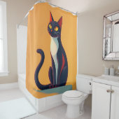 不思議な猫 シャワーカーテン (インサイチュ)
