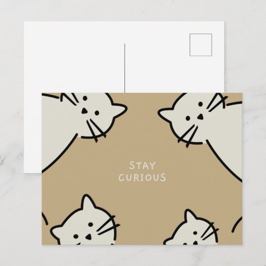 不思議な猫 ポストカード (正面/裏面)