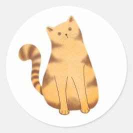 不思議な猫 ラウンドシール