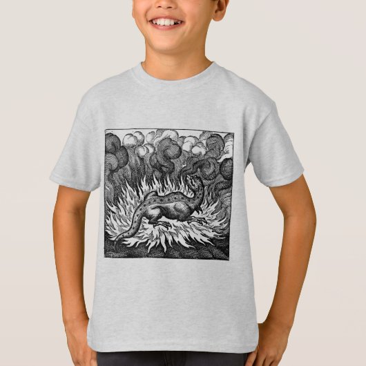 不思議な生き物のサラマンダーシャツ Tシャツ (正面)
