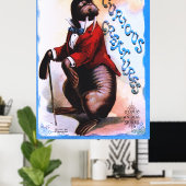 不思議な生き物 – シール ポスター (ホームオフィス)