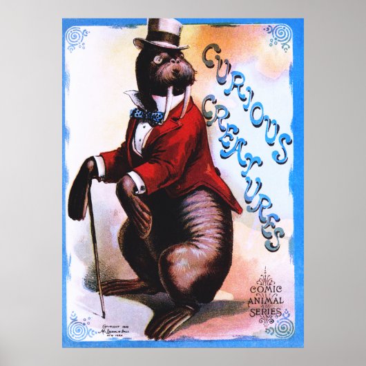 不思議な生き物 – シール ポスター (正面)