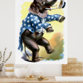 不思議な生き物 – 象 ポスター (キッチン)