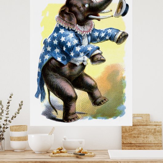 不思議な生き物 – 象 ポスター (キッチン)