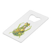 不思議な緑の昆虫 クレジットカード栓抜き (裏面アングル)