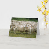 不思議な羊 カード (黄色い花)
