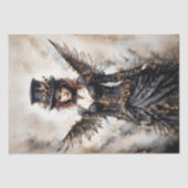 不思議な翼の女性の切り離し 薄葉紙 (正面)