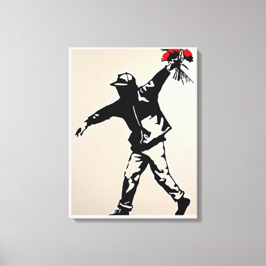 不思議な花の男 キャンバスプリント (正面)