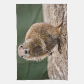 不思議な草原の犬のキッチンタオル キッチンタオル (縦)