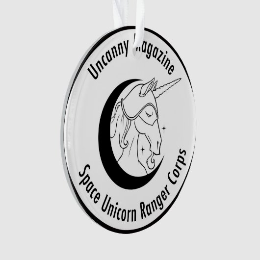 不思議な雑誌の宇宙のユニコーンのオーナメント オーナメント (正面)