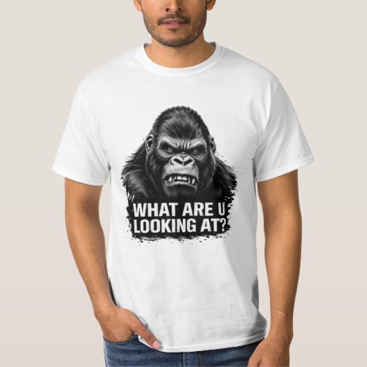 不思議な顔して何見てんのTシャツ Tシャツ (正面)