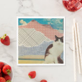 不思議な風景の中の猫 スタンダードランチョンナプキン (インサイチュ)