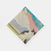 不思議な風景の中の猫 スタンダードランチョンナプキン (角)