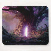 不思議な魔法の木と輝くポータル マウスパッド (正面)
