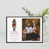 不思議な黒いフラットな休日のカードのくるみ割り人形 シーズンカード (スタンド正面)