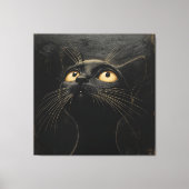 不思議な黒猫お洒落- キャンバスプリント (正面)