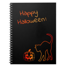 不思議な黒猫とカボチャのハロウィーンパターン