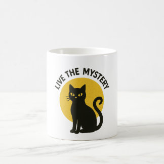 不思議な黒猫と月 コーヒーマグカップ