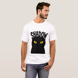 不思議な黒猫の目のデザイン Tシャツ