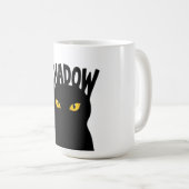 不思議な黒猫の目デザイン コーヒーマグカップ (正面右)