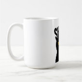 不思議な黒猫の目デザイン コーヒーマグカップ (左)