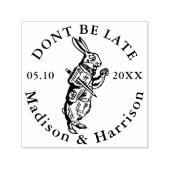 不思議の国うさぎのアリスに遅れさせな結婚い セルフインキングスタンプ (デザイン)