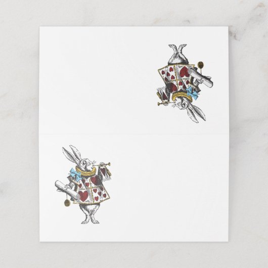 不思議の国うさぎの赤いアリス プレイスカード (外部開封)