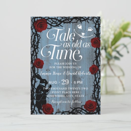 不思議の国でほこりっぽい青い童話のアリス結婚。 招待状 (スタンド正面)