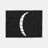 不思議の国でアリスにこににこにこ笑いながらチェシャ フリースブランケット (正面(横))