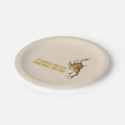 不思議の国のうさぎの動機のアリス ペーパープレート (アングル)