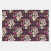 不思議の国のうさぎパープルのアリス ラッピングペーパーシート (正面)