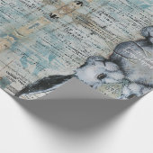 不思議の国のお洒落うさぎ世界のアリス ラッピングペーパー (角)