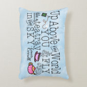 不思議の国のお洒落な茶Carrollの引用文のアリス アクセントクッション (正面(垂直))