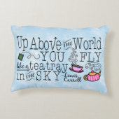 不思議の国のお洒落な茶Carrollの引用文のアリス アクセントクッション (裏面)