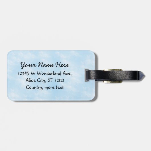 不思議の国のお洒落な茶Carrollの引用文のアリス ラゲッジタグ (裏面横)