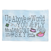 不思議の国のお洒落な茶Carrollの引用文のアリス 枕カバー (裏面)