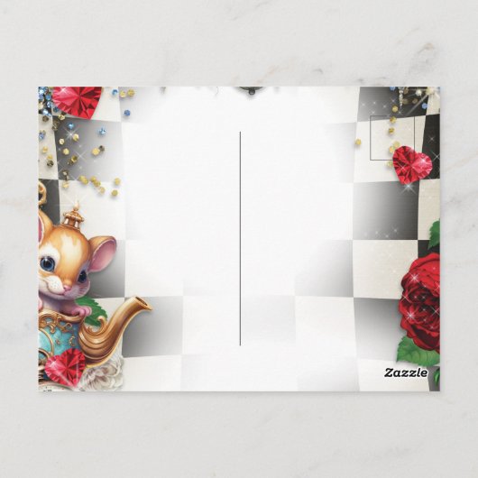 不思議の国のお知らせポストカード ポストカード (裏面)