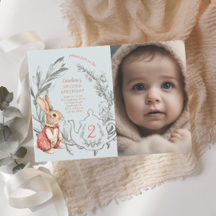 不思議の国のお茶のアリス2歳の誕生日 招待状