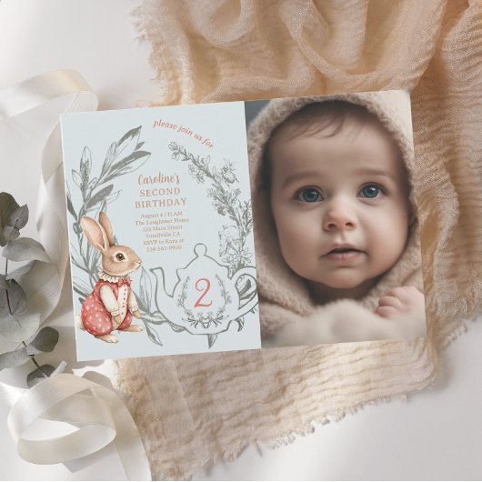 不思議の国のお茶のアリス2歳の誕生日 招待状