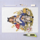 不思議の国のお茶の時間のアリス 薄葉紙 (クラフト)