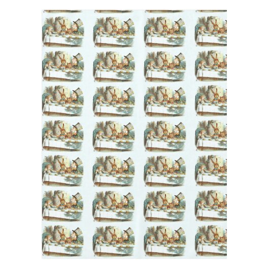 不思議の国のお茶会のアリス テーブルクロス (正面)