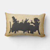 不思議の国のお茶会のクッションのヴィンテージアリス ランバークッション (裏面)