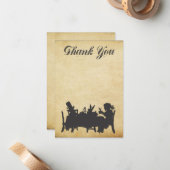 不思議の国のお茶会のサンキューカードのアリス ノートカード (正面/裏面インサイチュ)