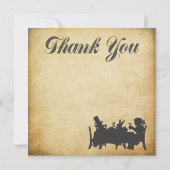 不思議の国のお茶会のヴィンテージアリスは感謝していしています サンキューカード (裏面)