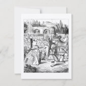 不思議の国のお茶会の誕生日のクラフトアリス 招待状 (正面)