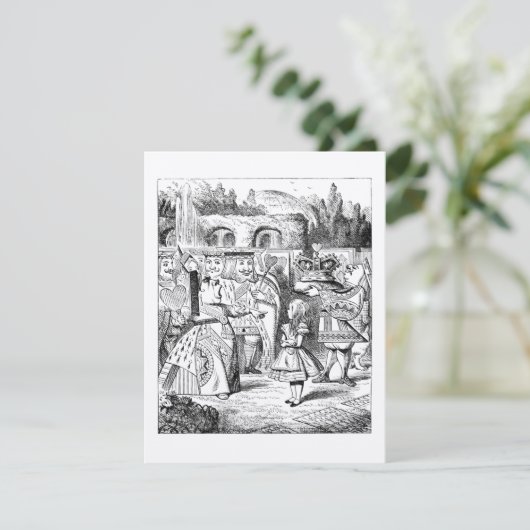 不思議の国のお茶会の誕生日のクラフトアリス 招待状 (スタンド正面)