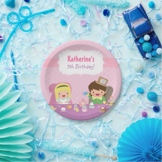 不思議の国のお茶会の誕生日の供給のアリス ペーパープレート (パーティー)