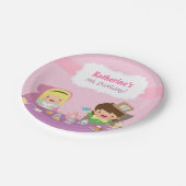 不思議の国のお茶会の誕生日の供給のアリス ペーパープレート (アングル)
